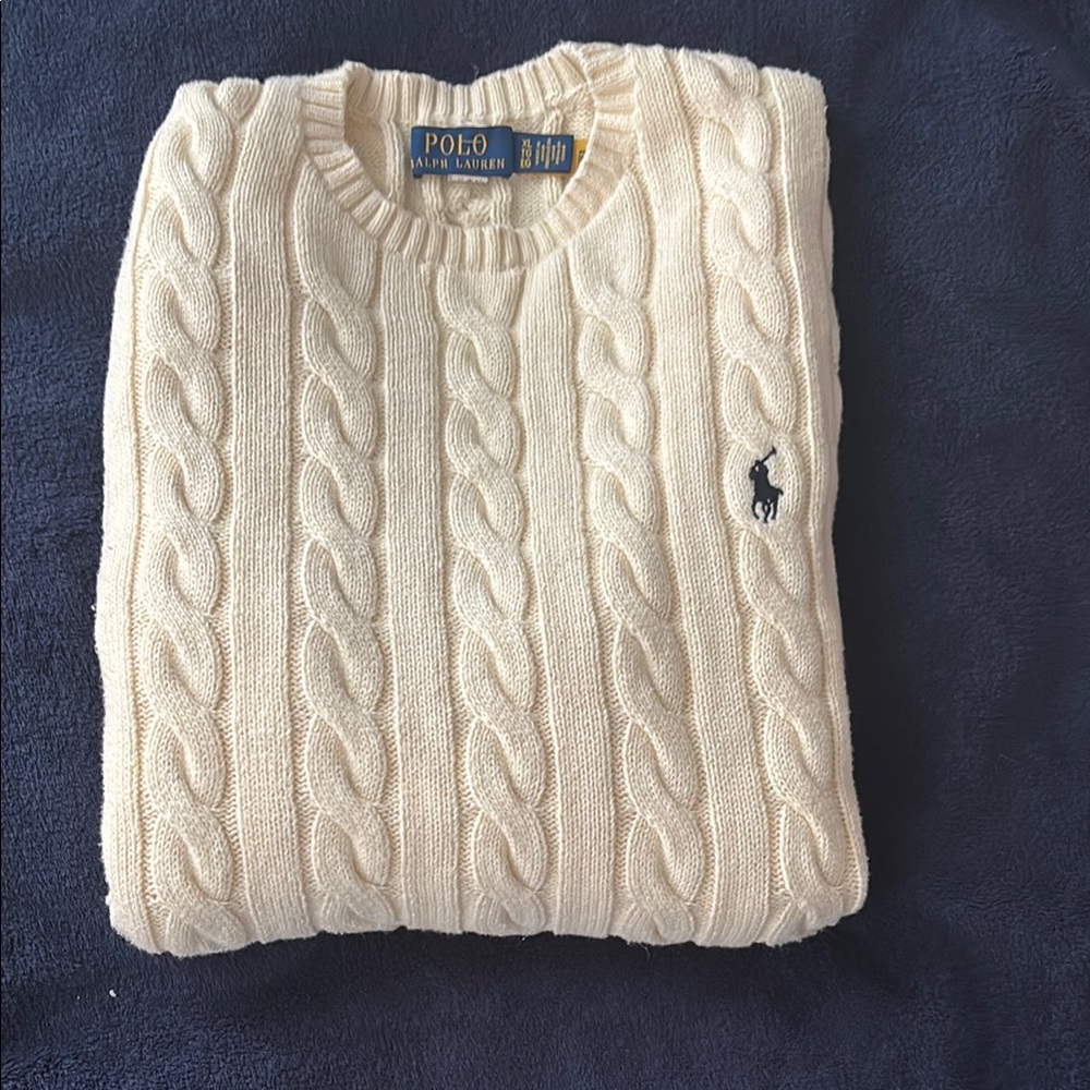 Polo by Ralph Lauren Cream Cable Knit Sweater